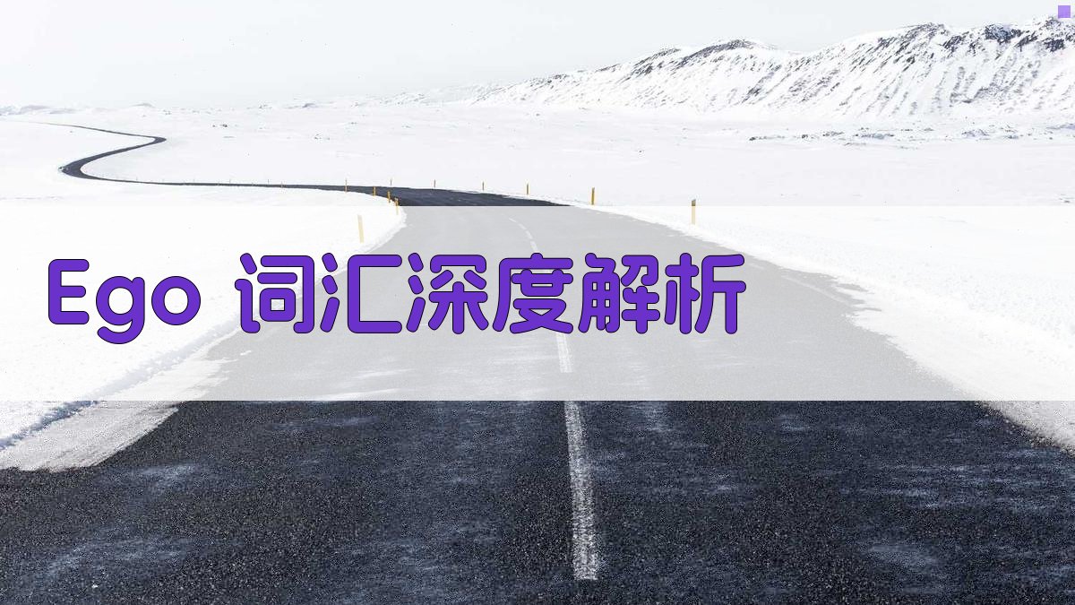 Ego 词汇深度解析